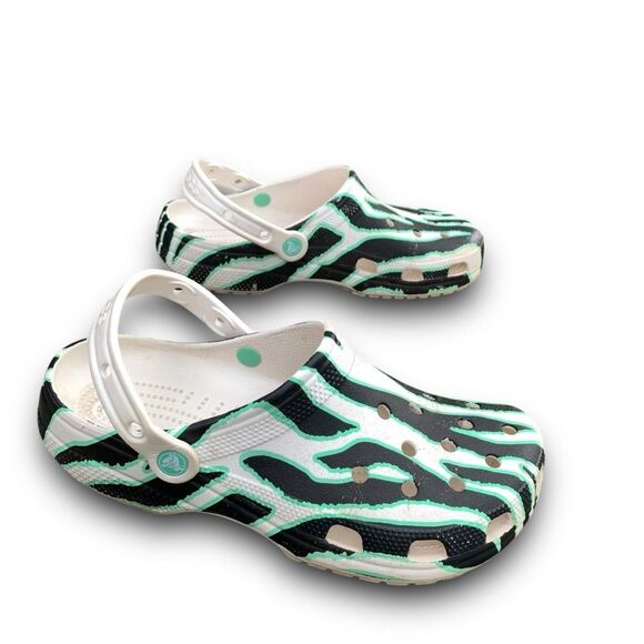 Crocs Ron English Party Animal Zebra White Classic Clog Size 10 Women’s 12 - Picture 14 of 14